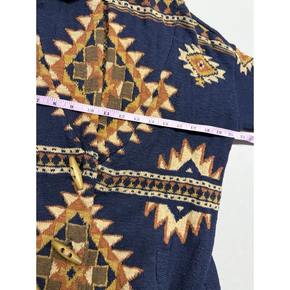 Faherty B.YELLOWTAIL Women's Lodge Cardigan Aztec Cotton Coat Boho.Sz S - Picture 4 of 13